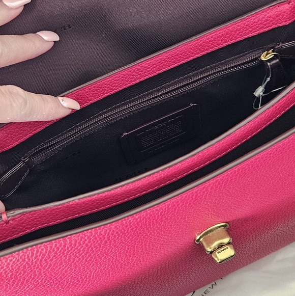 Coach Pink Leather Two Toned Cassie Bag - Picture 5 of 12